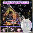 Bubble Machine, Automatic Bubble Maker Rechargeable, 15000+ Big Bubbles per Min, Colorful LED Lights, 90° 360° Rotatable Portable Electric Bubbles Toy for Kids Toddlers, Outdoor Wedding Party Gifts by TinyTreasures Baby Boutique