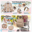 Weitars Diaper Bag Backpack Large Baby Diaper Bag with Changing Pad Travel Diaper Backpack,Baby Bag for Boys Girls,Stroller Straps,5 Insulated Pockets (Khaki) by TinyTreasures Baby Boutique