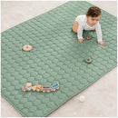Comfy Cubs Rectangle Kids Play Mat - Medium 48 x 72 inches Soft Quilted Baby Floor Mat with Non-Slip Bottom - Plush Design for Toddlers Playtime and Relaxation - Comfortable and Durable - Fern by TinyTreasures Baby Boutique