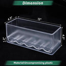 D'vine Dev 12 Inch Window Box Planter, Rectangle Plastic Herb Planter with Drainage Holes and Saucer, Indoor Succulent Cactus Vegetable Pot for Windowsill, Garden Balcony, Clear, Set of 2, 76-X-D-2 by GreenHaven Gardens