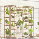 Plant Stand Indoor Tall Hanging Plant Shelf 16 Tiers Large Outdoor Plant Rack for Multiple Plants Wood Plant Holder for Living Room Garden Balcony by GreenHaven Gardens