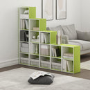 Furinno Luder Bookcase / Book / Storage, 5-Tier Cube, Green/White by TinyTreasures Baby Boutique