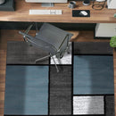 Rugshop Contemporary Modern Boxes for Home Office,Living Room,Bedroom,Kitchen Non Shedding Area Rug 4' x 6' Blue by TinyTreasures Baby Boutique