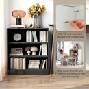 3-Tier Metal Open Shelf Bookcase, Bookcase with Adjustable Shelves, Floor Standing Book Shelf, Freestanding Display Storage Shelves, Curio Cabint Display Case for Small Places/Living Room/Corner by CozyNest Decor