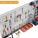 TORACK 109Pcs Pegboard Wall Organizer 4 ft. Garage Metal Pegboard Standard Utility Tool Storage Kit w/Toolboard Hooks & Pegboard Hooks Accessories, Wall Mounted Storage Bins & Shelf by GreenHaven Gardens