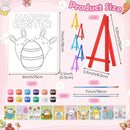 Blosssound 10 Set Pre Printed Canvas Pre Drawn Canvas Painting with Easel Kits 5" x 7" Outline Painting Panels for Beginners, DIY Craft Project, Party Favor, Home Decors(Bunny) by TinyTreasures Baby Boutique