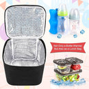 Accmor Breastmilk Cooler Bag with Ice Pack, Baby Bottle Cooler Bags, Insulated Bottle Cooler Tote Bags On The Go, Fits 4 Large 8oz Bottles, for Nursing Mom Daycare Travel, Black by TinyTreasures Baby Boutique