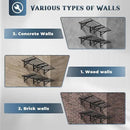 4 Pack Heavy Duty Garage Wall Shelving Set (2x3ft), Wall Mounted Garage Shelves 1000lbs Capacity, 24"x72" Shelf Storage Rack Floating Shelves, Black by GreenHaven Gardens