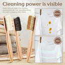 3 Pcs Wood Laundry Stain Brush Stain Remover Brushes with Boar Bristle Small Stain Brush for Clothes for Scrubbing Stains from Furniture Fabric Leather(3 Pcs C) by CozyNest Decor