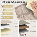 Yawinhe Fabric Storage Bins with Handles, Foldable Baskets for Shelves, Cubes with 3 Handles, Large Boxes for Clothes, Beige, 16.9''Lx11.8''Wx10.2''H, 6-Pack by CozyNest Decor