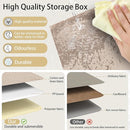 Yawinhe Collapsible Storage Boxes, Linen Fabric Baskets, Bin with lid and Leather Handle, Washable, for Home, Closet, Beige, 15.0''Lx9.8''Wx9.8''H, 3-Pack, USNK024BEL-3 by TinyTreasures Baby Boutique