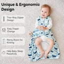 Baby Sleep Sack 12-18 Months 0.5 Tog Wearable Blanket Baby, 3 Pack 100% Cotton Lightweight Sleeping Sack with 2-Way Zipper for Infant Toddler Shark by TinyTreasures Baby Boutique
