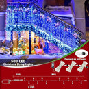 500 LED Christmas Lights Outdoor - 165FT Super Long Christmas String Lights 8 Modes Waterproof Plug in Fairy Lights with Timer Memory for Indoor Xmas Tree Holiday Party House Decorations, Blue by GreenHaven Gardens