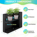 FENCY Metal Planter Box, Large Rectangular Planters for Outdoor Plants, Outdoor Tall Planters with Drainage Holes, Black Metal Planters (30" L x 12" W x 24" H) by GreenHaven Gardens