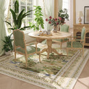 Area Rugs 8x10 Clearance Impressionist-Style Vintage Washable Area Rug Non Slip Low Pile Large Rug for Bedroom Farmhouse Dining Room Kids Playroom, Beige by TinyTreasures Baby Boutique