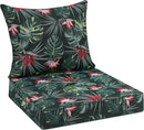 Favoyard Outdoor Seat Cushion 22 x 22 x 3 in Waterproof Pattern Fade Resistant Cover Removable Patio Furniture Cushions Deep Seat & Back Cushion Set with Adjustable Straps for Patio Chair Sofa Couch by GreenHaven Gardens