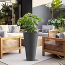 Kante Tall Round Planter Set of 2, 29" H Large Decorative Planter Pots for Outdoor Indoor Garden Patio Front Porch (Black) by GreenHaven Gardens