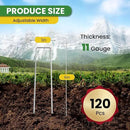 Landscape Staples 6 Inch 120 Pack, Garden Stakes Galvanized Garden Staples 11 Gauge, Plant Cover Stakes for Lawn Weed Barrier by CozyNest Decor