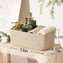 Small Storage Baskets for Organizing | Closet Organizer Bins | Shelf Toy Basket | Woven Rope Baskets | Cube Decorative Box | Shallow Basket | 13x8.5x5.1” | 4 Packs Mixed Brown by CozyNest Decor
