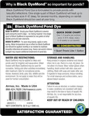 Airmax Black DyeMond Pond Dye 4X Concentrate for Outdoor Ponds & Lakes, Natural Pond Colorant & Beauty Enhancer, Block Ultraviolet Rays, Fish, Bird & Livestock Safe, Easy Liquid Application, 1 Quart by GreenHaven Gardens