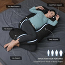 MOON PARK Pregnancy Pillows for Sleeping - U Shaped Full Body Maternity Pillow with Removable Cover - Support for Back, Legs, Belly, HIPS - 65 Inch - Black - Cooling Cover by TinyTreasures Baby Boutique