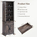 RedLemon Bookshelf with Storage Cabinet, 72" Tall Farmhouse Bookcase with Adjustable Shelves and Barn Door, 4 Tier Office Wood Bookshelf with Drawer for Office Library Living Room (Dark Rustic Oak) by CozyNest Decor