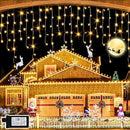 Christmas Lights 640 LED 65 FT Christmas Lights Outdoor with 120 Drops Plug in 8 Modes Christmas Decorations Curtain Fairy Lights for Wedding Party Holiday Bedroom Garden Patio Indoor (Warm White) by GreenHaven Gardens