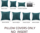 Fancy Homi 2 Packs Teal Decorative Throw Pillow Covers 18x18 Inch for Living Room Couch Bed Sofa, Rustic Farmhouse Boho Home Decor, Soft Corss Corduroy Patchwork Textured Square Cushion Case 45x45 cm by CozyNest Decor