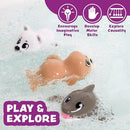 Tub Works® Wind Up Swimming Baby & Toddler Bath Toys, Arctic 3 Pack | Wind Arms & Watch Them Swim | Interactive Baby Bath Toys | Ideal for Bathtub, Toddler Pool, Summer or Water Table Play by TinyTreasures Baby Boutique