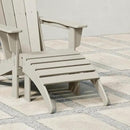 WestinTrends Outdoor Ottoman, Patio Adirondack Ottoman Foot Rest, All Weather Poly Lumber Folding Foot Stool for Adirondack Chair, Widely Used for Outside Porch Pool Lawn Backyard, Sand by CozyNest Decor