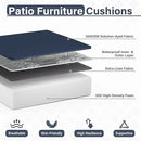 Patio Chair Cushions 18.5 X 16 X 4 Inch Waterproof Outdoor Seat Cushions for Patio Furniture, Outdoor Sofa Couch Pads with Ties & Handle, Set of 2, Navy Blue by GreenHaven Gardens