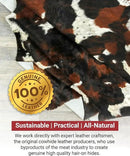 Natural Cowhide Rug for Home & Office Premium Dark Tricolor Cowhide Rug with Unique Dark Brown, Black & White Patterns- Cow Hide Rugs Made with Tanned Leather - Cow Hide Rugs 6x7-8 ft by CozyNest Decor