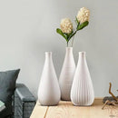 White Vases Home Decor Modern Ceramic Decorative Vases for Home Decor, Flower Vases & Centerpiece, Minimalist Design Set of 3 by GreenHaven Gardens