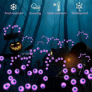 Solar Halloween Lights - 2 Pack 20LED Outdoor Waterproof Scary Eyeball Swaying Firefly Lights for Yard Garden Patio Party Decor Purple by GreenHaven Gardens