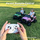 4WD Kids Ride on Car Truck, 12V 7Ah Kids Electric Vehicles Car Ride on Toy for Toddlers 3-5 with Remote Control - White by TinyTreasures Baby Boutique