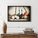 Elephant Stock Golf Sets Wall Art - Horizontal Framed Canvas - 1-Piece Mancave Wall Decor - Photography Sports Canvas Print - Yellow and Brown Decor for Wall - 19" X 13" by CozyNest Decor