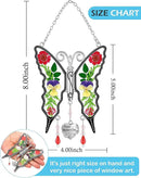KY&BOSAM Butterfly Suncatcher Gifts for Mom Happy Mother`s Day Stained Glass for Windows Hangings Wind Chimes Ornament with Pressed Flower Butterfly Wings Embedded in Glass Mother`s Day Mom Gifts by GreenHaven Gardens