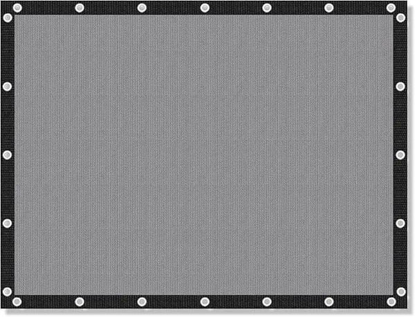 VICLLAX Shade Fabric Sun Shade Cloth with Every 2 FT Grommets for Patio Garden Pergola Cover Canopy 4x21 FT, Light Grey
