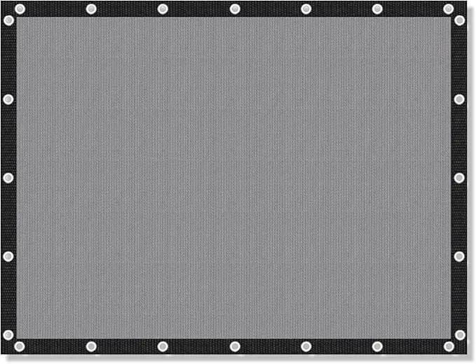 VICLLAX Shade Fabric Sun Shade Cloth with Every 2 FT Grommets for Patio Garden Pergola Cover Canopy 5x9 FT, Light Grey