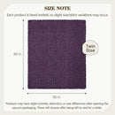 Carriediosa Chunky Knit Throw Blanket 60" X 80" Twin, 100% Hand Made Large Chenille Loop Yarn Soft Fluffy Throws for Couch Sofa Bed, Big Crochet Cozy Heavy Thick Cable Woven Blanket, Dark Purple by CozyNest Decor