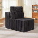 Single Sofa 1 Seat Couch with Deep Seat Memory Foam Cloud Chair with Pillows Large Sofa with L Shape for Living Room Bedroom (Strip Grey, Single) by CozyNest Decor