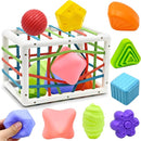 Baby Sensory Activity Toys for 1 Year Old Boy Girl Gifts, Sensory Shape Sorter Cube with Soft Textured Balls for 6 12 18 Months Infants Motor Skills Early Development, Toddlers 1 2 Birthday Gift by TinyTreasures Baby Boutique