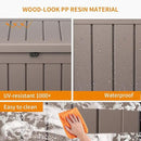 40 Gallon Resin Deck Box, Lockable Patio Outdoor Storage Box for Furniture, Garden Tools and Tools Storage, Waterproof Outside Storage Boxes - Grey by CozyNest Decor