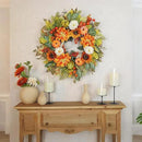 Fall Wreath for Front Door, 24 Inch Autumn Wreath with Pumpkins, Peony, Sunflowers & Dahlias, Fall Decorations for Home, Artificial Flowers Harvest and Thanksgiving Indoor & Outdoor by CozyNest Decor