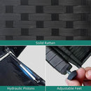 YITAHOME 230 Gal Outdoor Storage Box, XXL All-Weather Wicker Deck Box for Patio Furniture, Cushions, Pool Accessories and Garden Tools - Black by CozyNest Decor