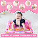 Tummy Time Water Mat for Girl, Baby Girl Toys for 0, 3, 6, 9, 12 Months, Baby Girl Gifts, Develop Sensory Toys Kids' Indoor Climbers & Play Structures by TinyTreasures Baby Boutique