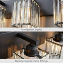 Modern Black Crystal Bathroom Vanity Light - 6-Lights Wall Light Fixtures by CozyNest Decor