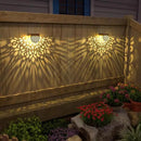 Solar Fence Lights 6 Pack Solar Deck Lights Outdoor Waterproof LED Solar Powered Step Lights Wall Lights Outdoor Decorations Warm Yellow Light Decorative Lighting for, Front Door, Backyard (Gold) by GreenHaven Gardens