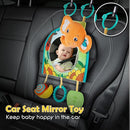 Car Seat Toy, Baby Car Mirror Toy for Rear Facing, Travel Baby Activity Center with Hanging Engaging Toys for Infants Babies 0-6-12-18 Months Boy Girl by TinyTreasures Baby Boutique