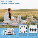 Waterproof Picnic Mat, Outdoor Camping Oversized Field Blanket. Portable Thickened Camping Blanket, Suitable for Beach, Camping, Music Festival, Party, Outdoor Adventure. (Yellow&Blue&White, 80”x80”) by TinyTreasures Baby Boutique